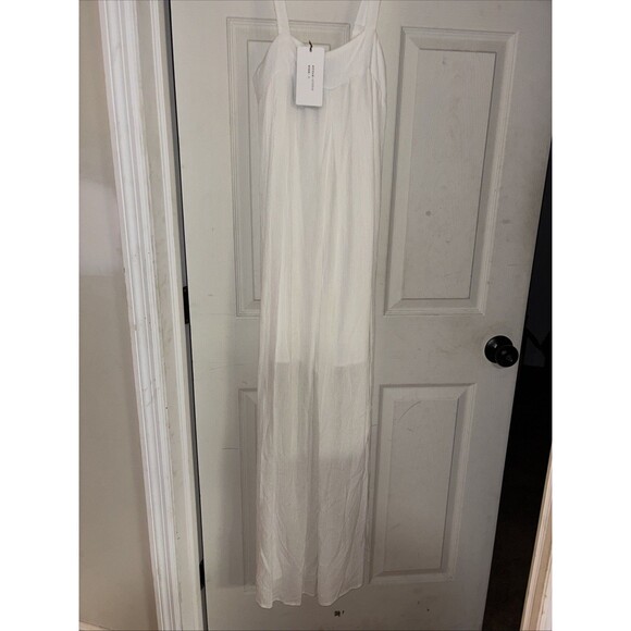 SHINESTAR Women's White Sleeveless Jumpsuit  wide leg Pocket NWT small - Picture 1 of 7